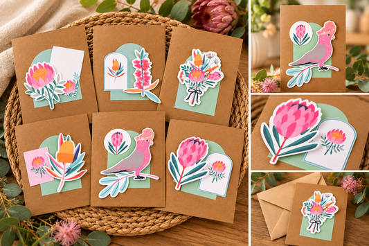 Handmade Botanical Greeting Card