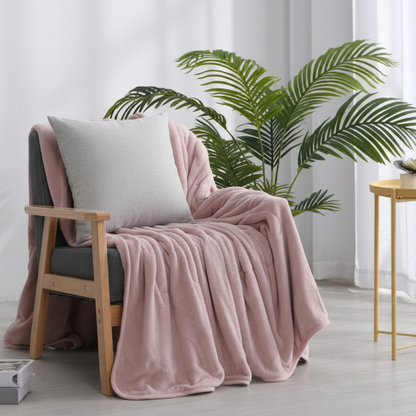 Gentle Eze luxury heated comfort blanket in pink coral fleece, 9 heat levels, SAA approved