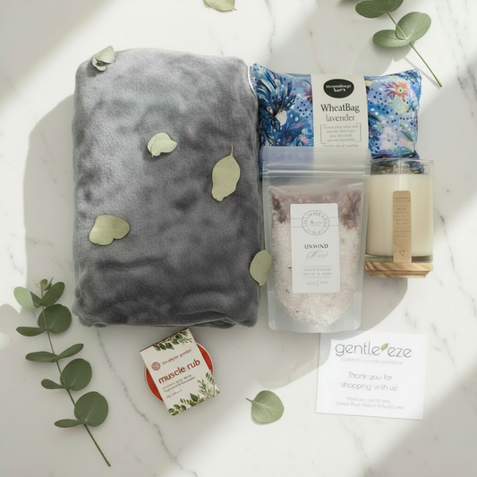 Grey Kit Flatlay – White Box Muscle Rub